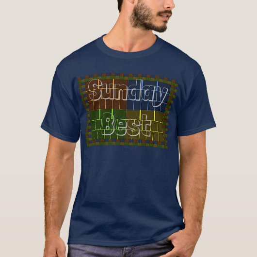 日カラフル曜パタ最高のーンの壁キャンバス Tシャツ (正面)