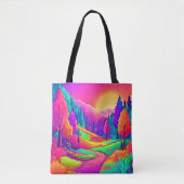 日カラフル没ビュー トートバッグ (正面)