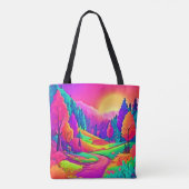 日カラフル没ビュー トートバッグ (裏面)