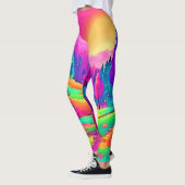 日カラフル没ビュー レギンス (左)