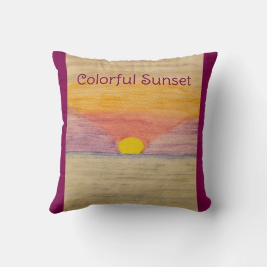 日カラフル没 クッション (裏面)