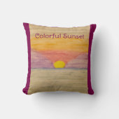 日カラフル没 クッション (正面)