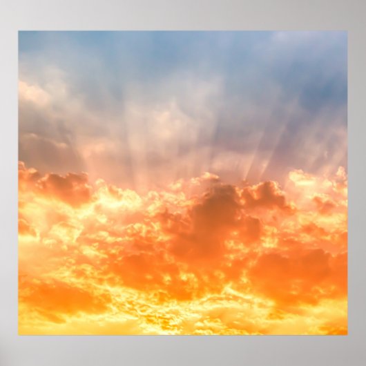 日カラフル没:炎々とした空の夕暮れ。 ポスター (正面)