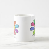 日カラフル花 コーヒーマグカップ (中央)