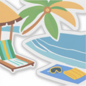 日カリブの帰 シール (正面)