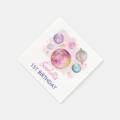 日ガーリー生誕祭のまわりにパーティーの第1回 スタンダードカクテルナプキン (角)