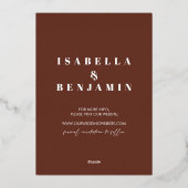 日クラシカル付を除く教会の宗教的な結婚式 箔招待状 (裏面)