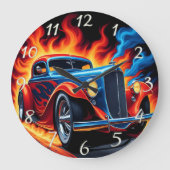 日クラシック入り改造で高速道路を焼き払う ラージ壁時計 (正面)
