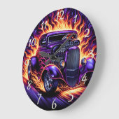 日クラシック改造の入り時に炎を上げる ラージ壁時計 (傾斜)