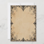 日クール付結婚を除くゴシック様式のヴィンテージ 招待状 (裏面)