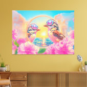 日クール没のサングラスを持つ鳥 キャンバスプリント (インサイチュ (リビング))