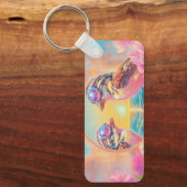 日クール没のサングラスを持つ鳥 キーホルダー (正面)