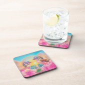 日クール没のサングラスを持つ鳥 コースター (右側)