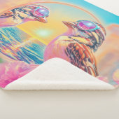 日クール没のサングラスを持つ鳥 シェルパブランケット (3/4)