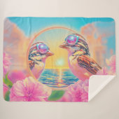 日クール没のサングラスを持つ鳥 シェルパブランケット (正面(横))