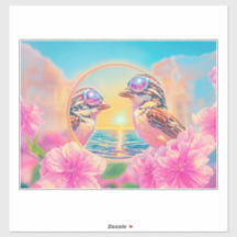 日クール没のサングラスを持つ鳥