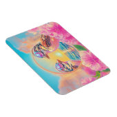 日クール没のサングラスを持つ鳥 マグネット (右側)