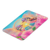 日クール没のサングラスを持つ鳥 マグネット (左側)