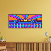 日サイケデリック出 キャンバスプリント (インサイチュ (リビング))