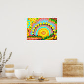 日サイケデリック没ヴィンテージ60のアポップ・アートのートポスター ポスター (キッチン)