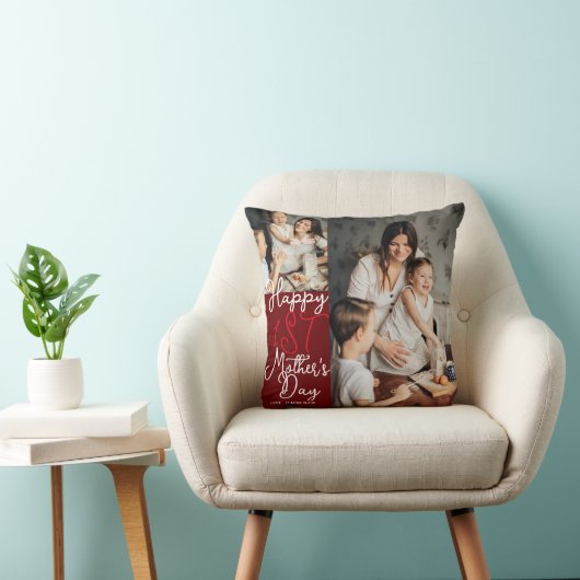 日シンプルとシックな最初の母のギフトフォトコラージュ クッション (椅子)
