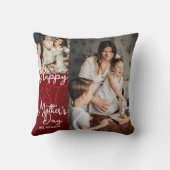日シンプルとシックな最初の母のギフトフォトコラージュ クッション (裏面)