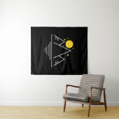 日シンプルの入った山 タペストリー (インサイチュ(横))