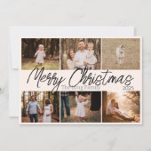 日シンプルブラックフォトファミリークリスマスカード シーズンカード (正面)