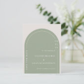 日シンプル付エレガントを保存する緑の結婚式 (スタンド正面)