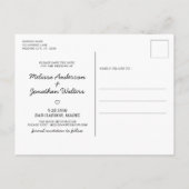 日シンプル付結婚を除いたペットの犬 案内ポストカード (裏面)