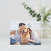 日シンプル付結婚を除いたペットの犬 案内ポストカード (スタンド正面)