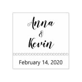 日スタイリッシュ結婚付の新郎新婦 ラバースタンプ (インプリント)