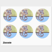 日スパビジネステッカー ラウンドシール (シート)