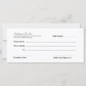 日スパ又はネイルサロンギフト券 (裏面)