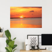 日スリップまたは滑ること夜プリント ポスター (ホームオフィス)