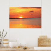 日スリップまたは滑ること夜プリント ポスター (キッチン)