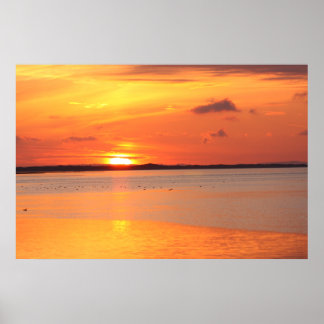 日スリップまたは滑ること夜プリント ポスター