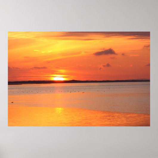 日スリップまたは滑ること夜プリント ポスター (正面)