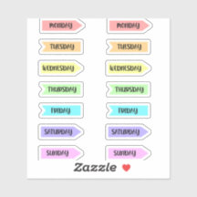 日ズオブウィークパステルレインボープランナースクリプト