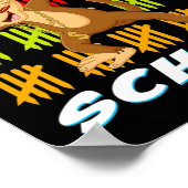 日ズオブスクールダビングモンキーおもしろい動物愛好家Te ポスター (角)