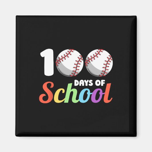 日ズ・オブ・スクール・ベースボール100日目の学生少年ギ マグネット (正面)