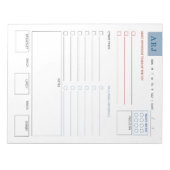 日パーソナライズされた々のタスク大きなメモ帳 ノートパッド (正面)