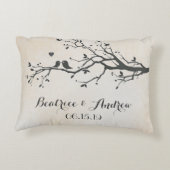 日パーソナライズされた付結婚愛鳥|過去記事 アクセントクッション (裏面)