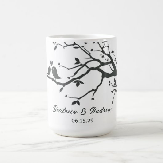 日パーソナライズされた付結婚愛鳥|過去記事 コーヒーマグカップ (中央)