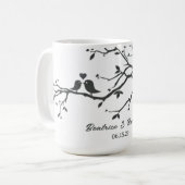 日パーソナライズされた付結婚愛鳥|過去記事 コーヒーマグカップ (正面左)