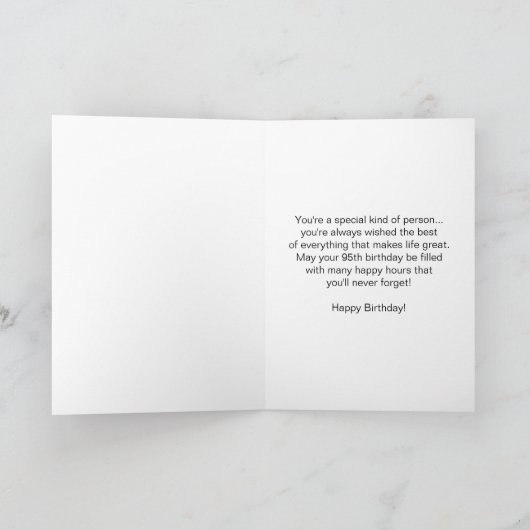 日パーソナライズされた入95誕生日 カード (内部)