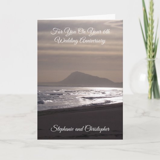 日パーソナライズされた出六結婚周年 カード (正面)