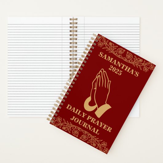 日パーソナライズされた本祈りの言葉クリスチャン女性誌 ノートブック (内側)