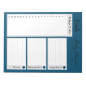 日パーソナライズされた毎のプランナー海を青で表示するには ノートパッド (正面)