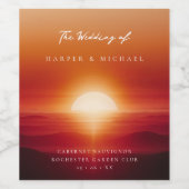 日パーソナライズされた結婚没 ワインラベル (シングルラベル)